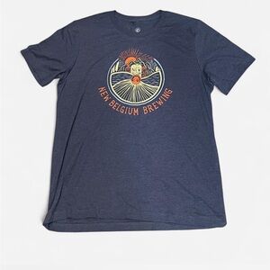 Men’s large Navy New Belgium Brewing graphic tee #beerlover